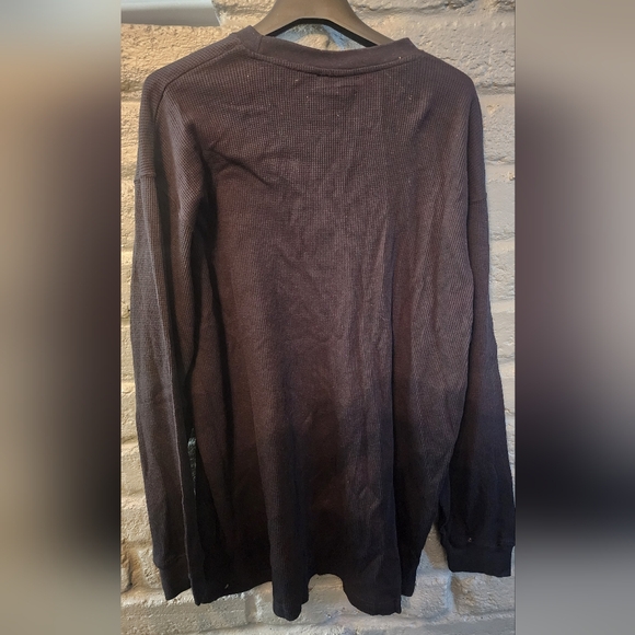 South Pole Men's Black Waffle Long Sleeve Tee XXL - Picture 4 of 4